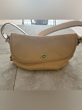 Coach Legacy Crossbody Tan Leather Flap-Top Handbag